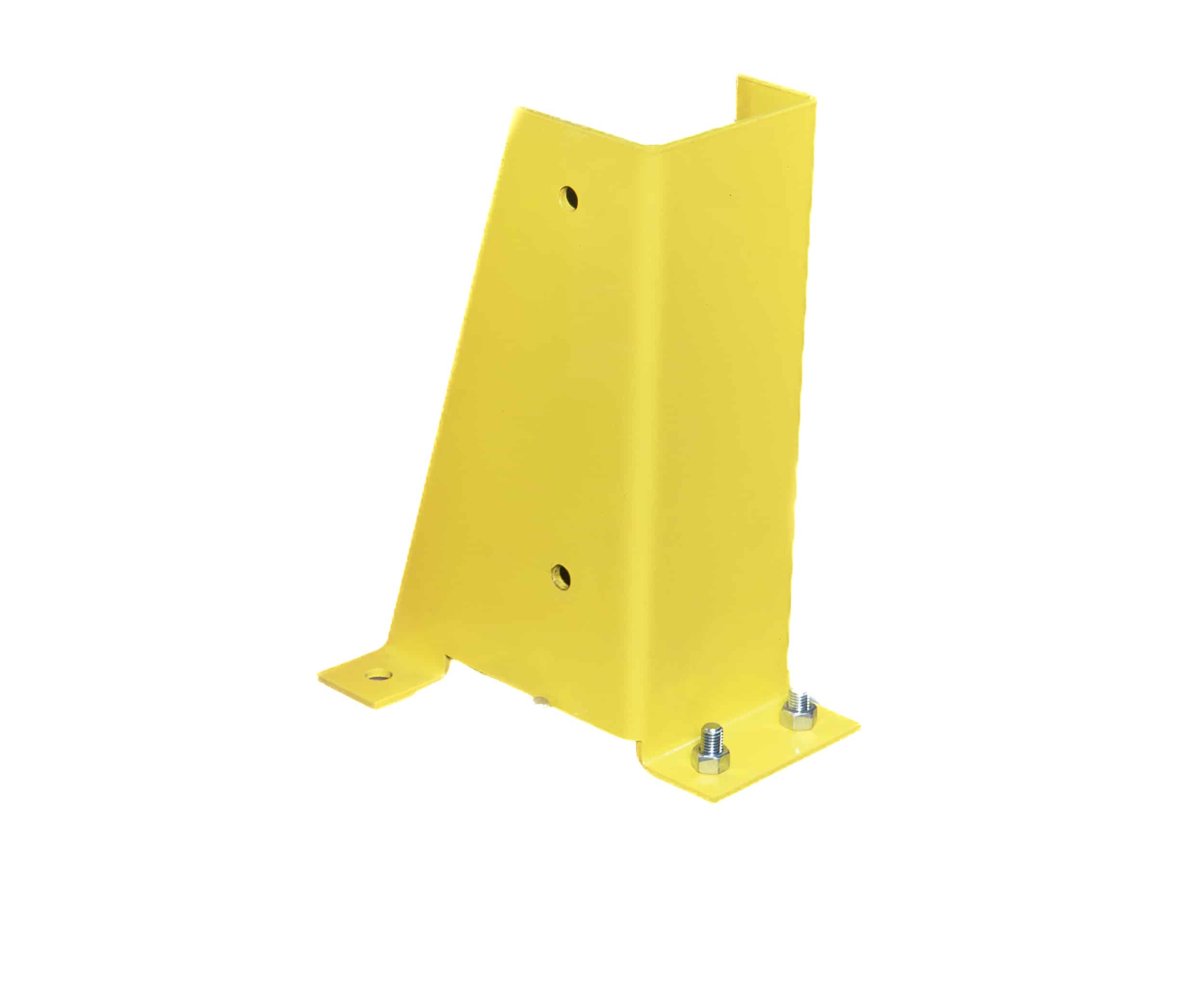 protección metálica para puntales tres lados en color amarillo.